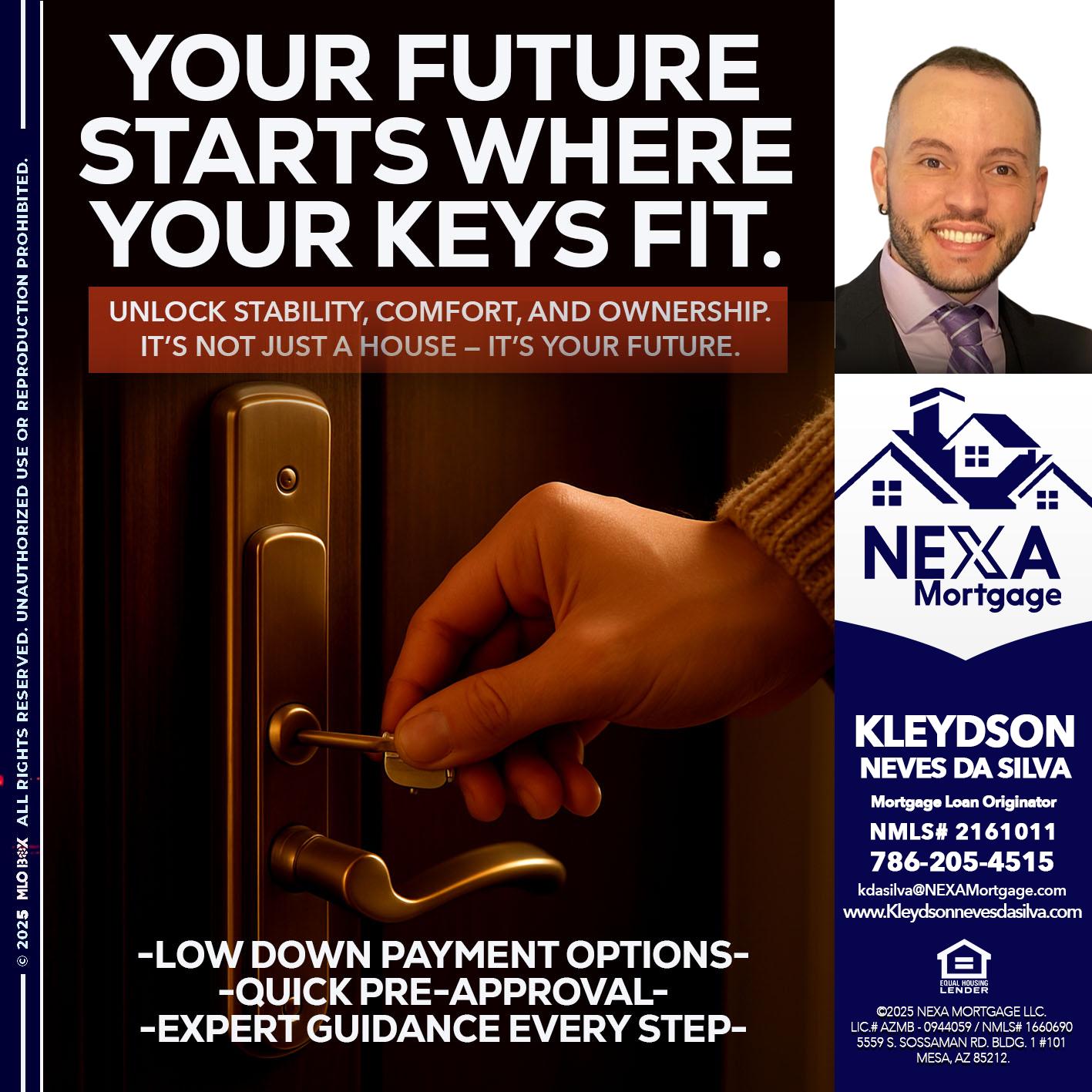 YOUR FUTURE - Kleydson Neves Da Silva -Mortgage Loan Originator