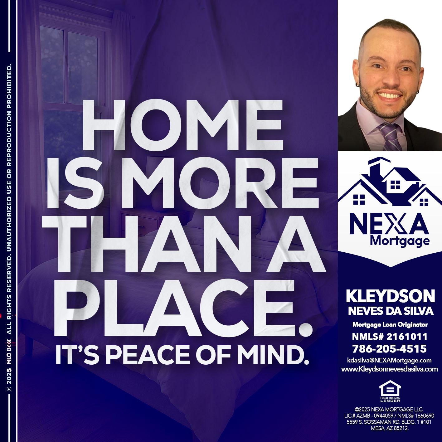 HOME IS MORE - Kleydson Neves Da Silva -Mortgage Loan Originator