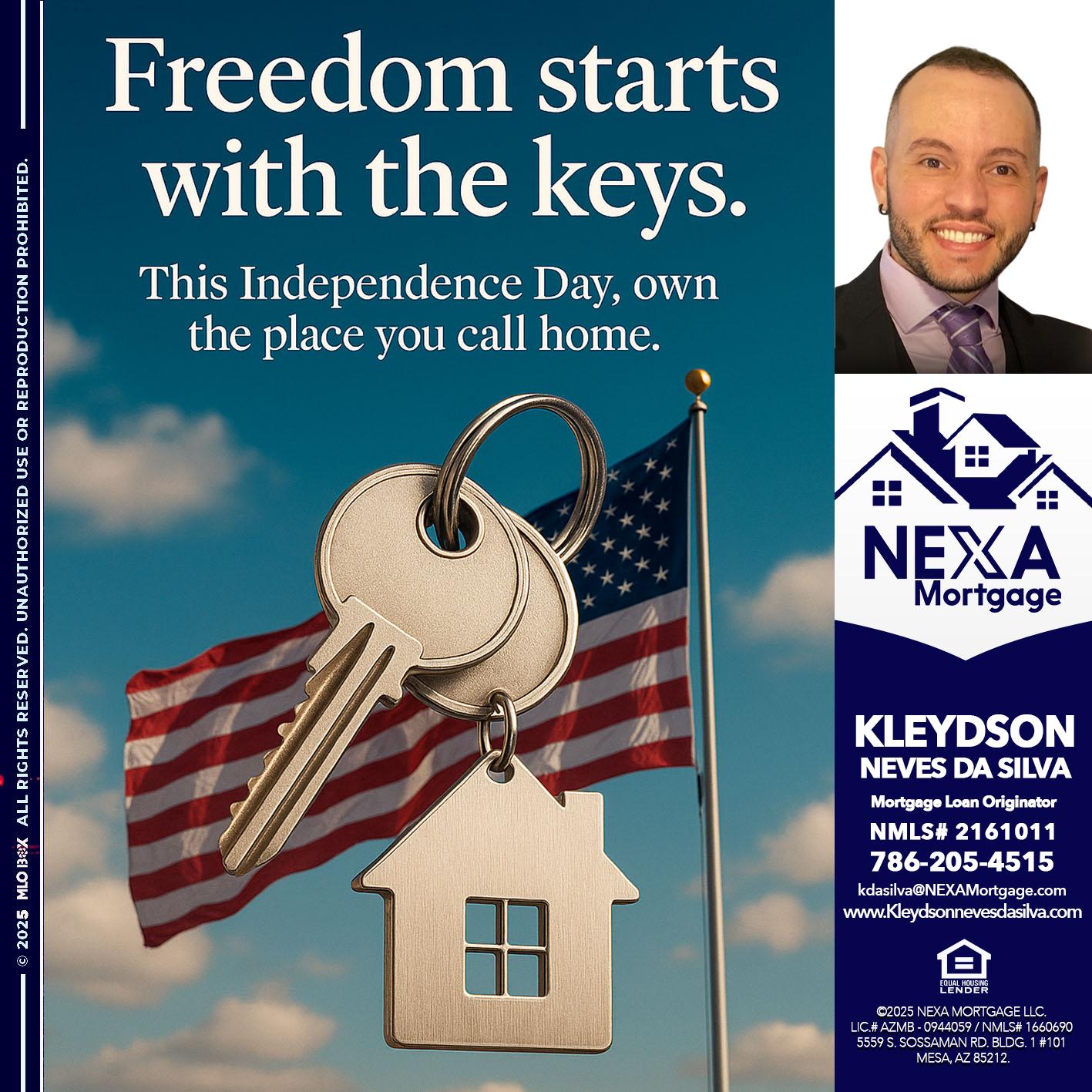 FREEDOM STARTS - Kleydson Neves Da Silva -Mortgage Loan Originator
