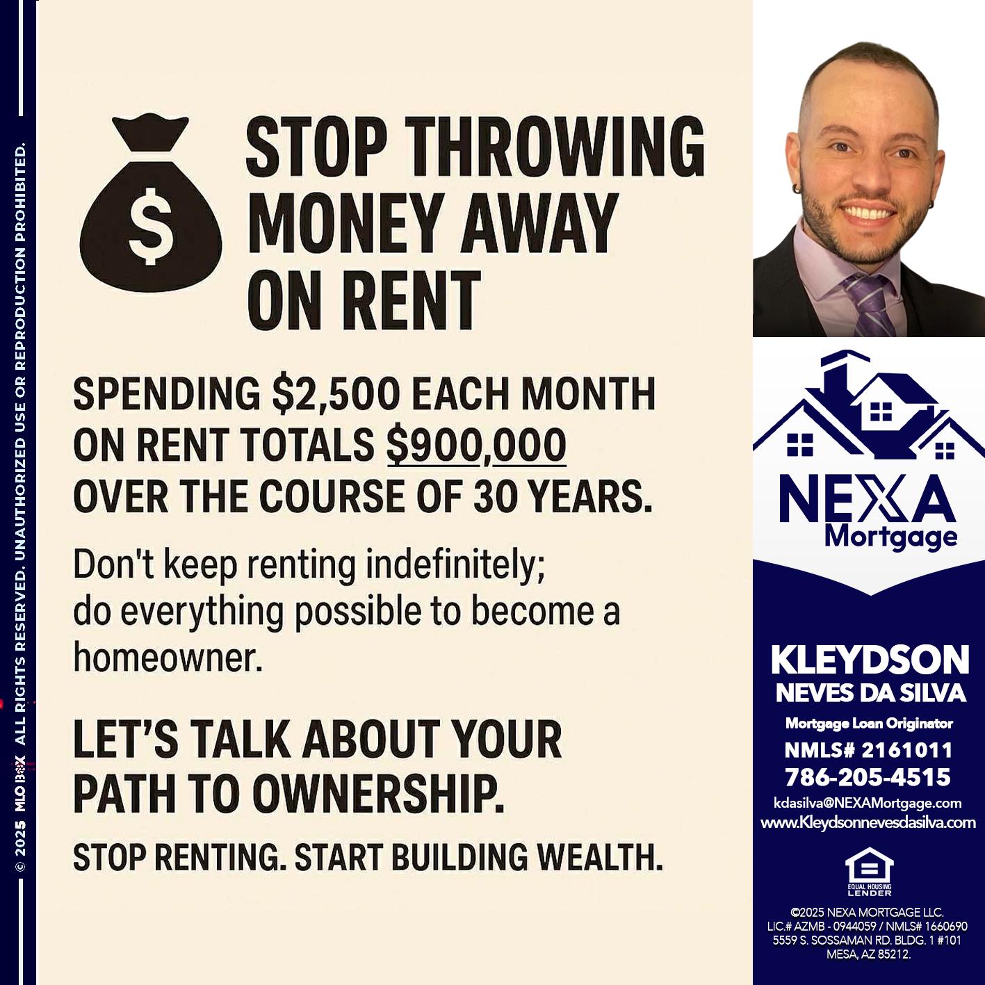 STOP THROWING - Kleydson Neves Da Silva -Mortgage Loan Originator