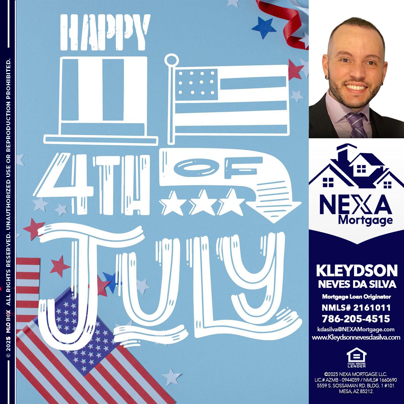 happy 4th of july - Kleydson Neves Da Silva -Mortgage Loan Originator