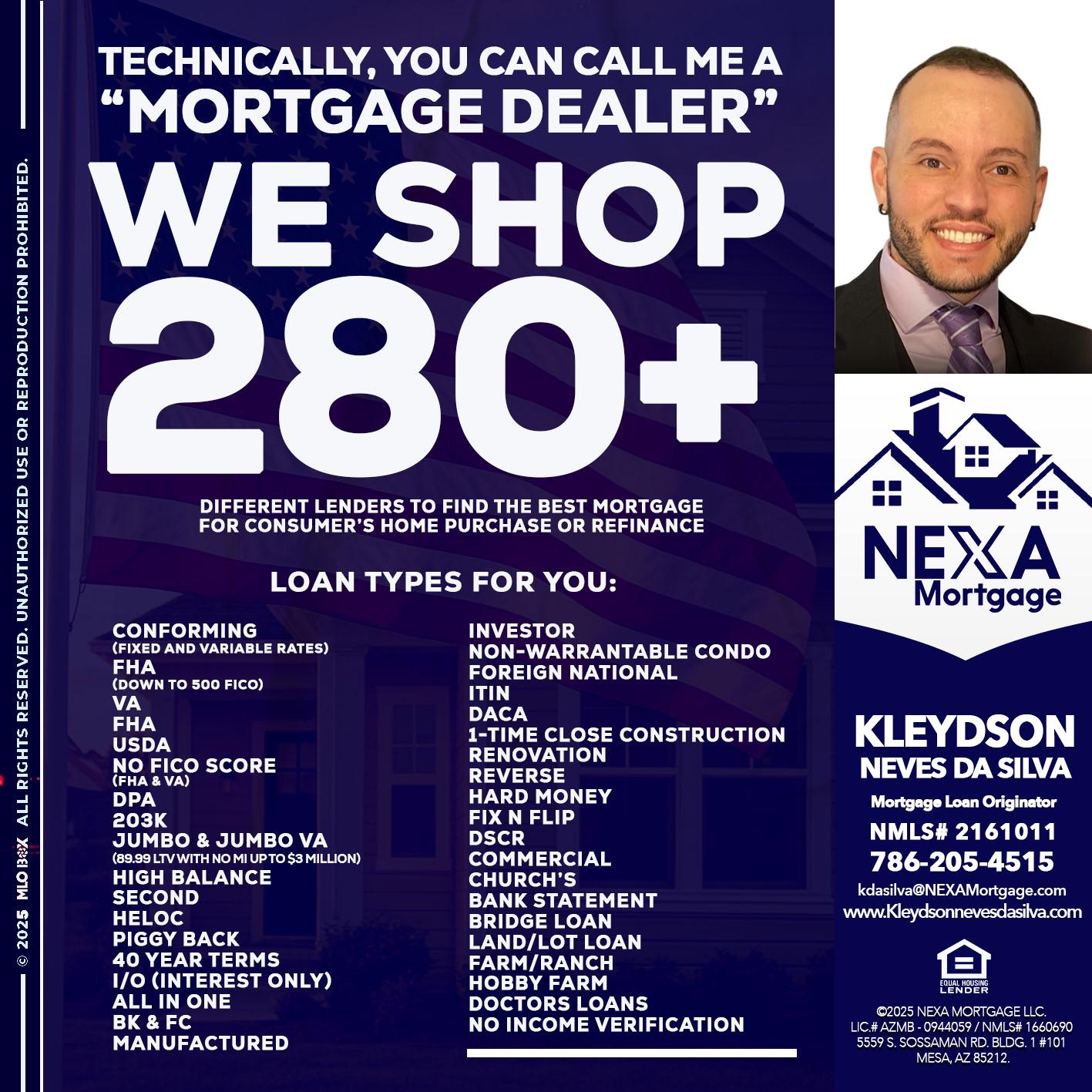 WE SHOP 280 + - Kleydson Neves Da Silva -Mortgage Loan Originator