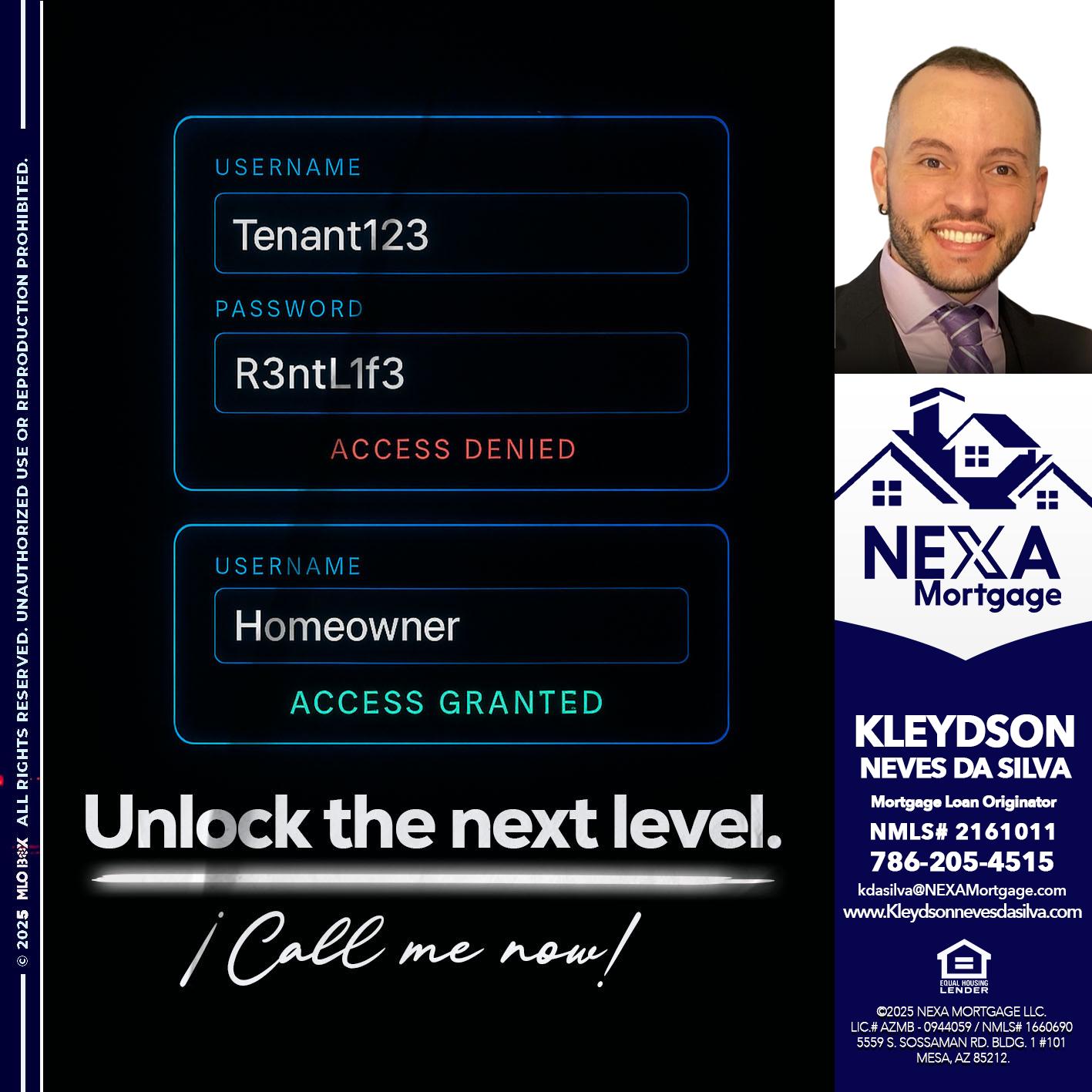UNLOCK THE NEXT LEVEL - Kleydson Neves Da Silva -Mortgage Loan Originator
