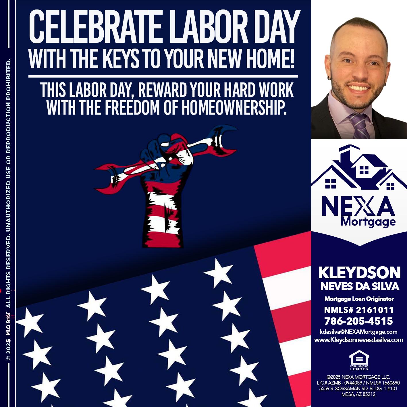 CELEBRATE LABOR DAY - Kleydson Neves Da Silva -Mortgage Loan Originator
