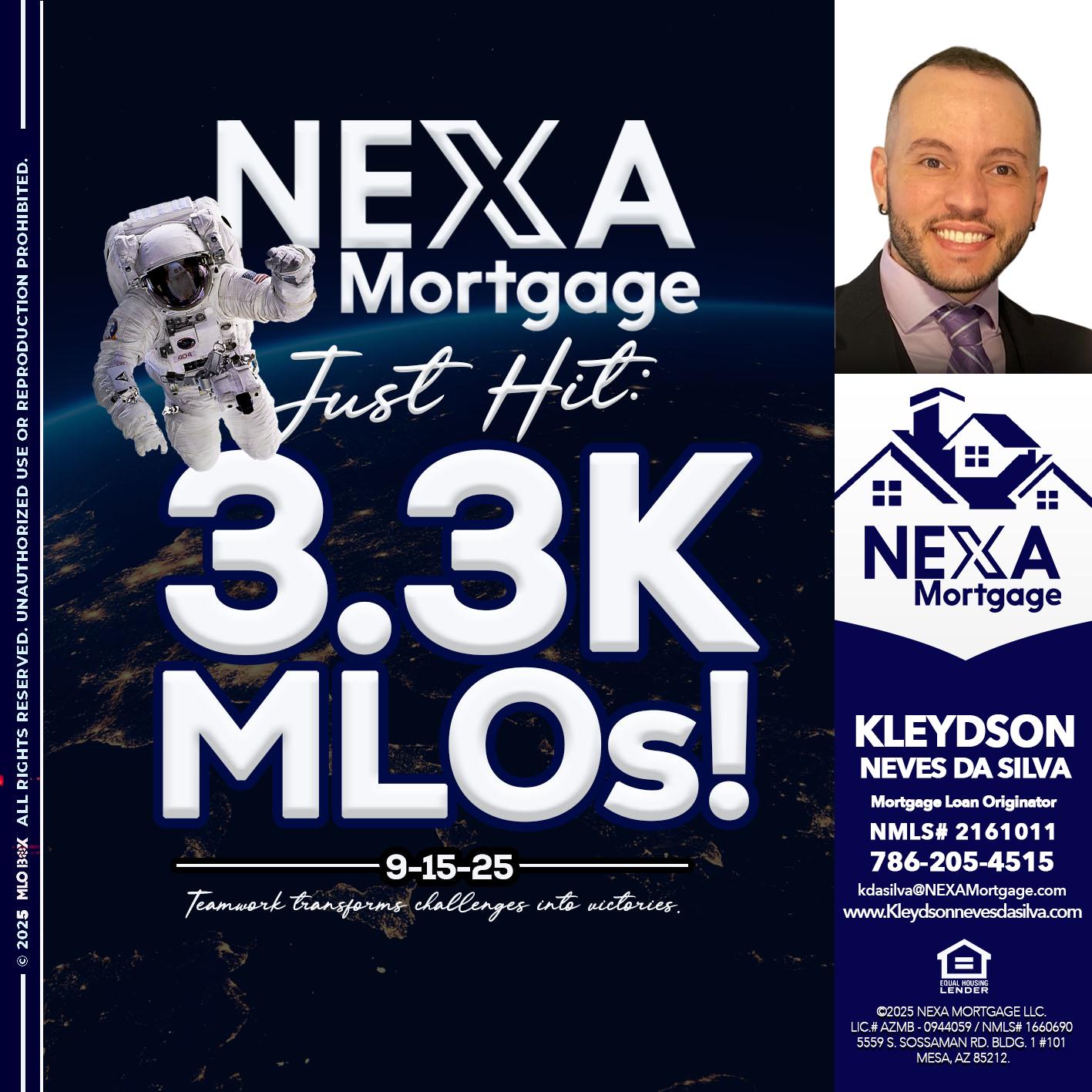 3.3K - Kleydson Neves Da Silva -Mortgage Loan Originator