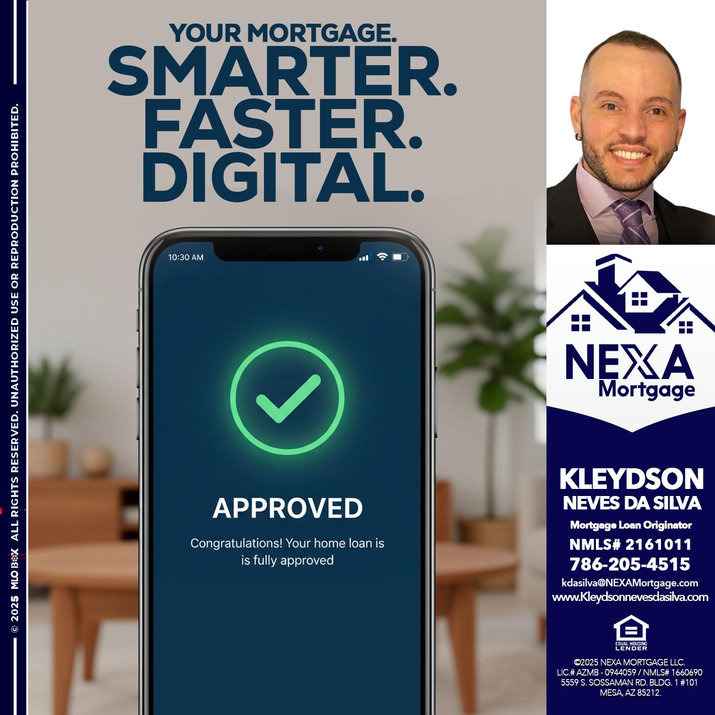 smarter faster digital - Kleydson Neves Da Silva -Mortgage Loan Originator