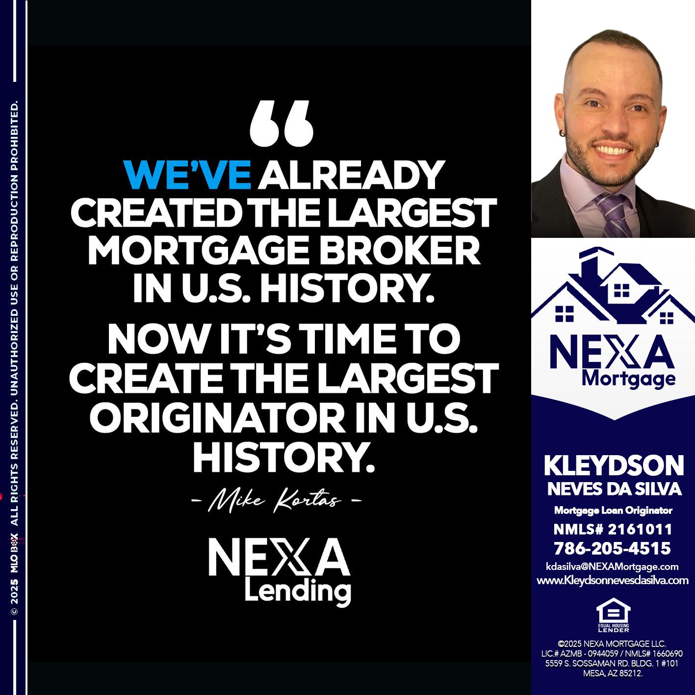 MIKE KORTAS - Kleydson Neves Da Silva -Mortgage Loan Originator