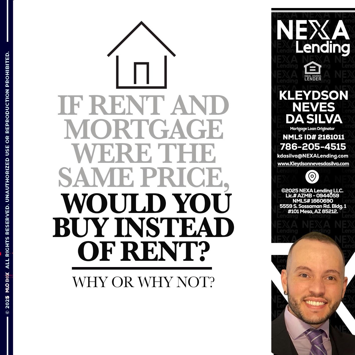 IF RENT - Kleydson Neves Da Silva -Mortgage Loan Originator