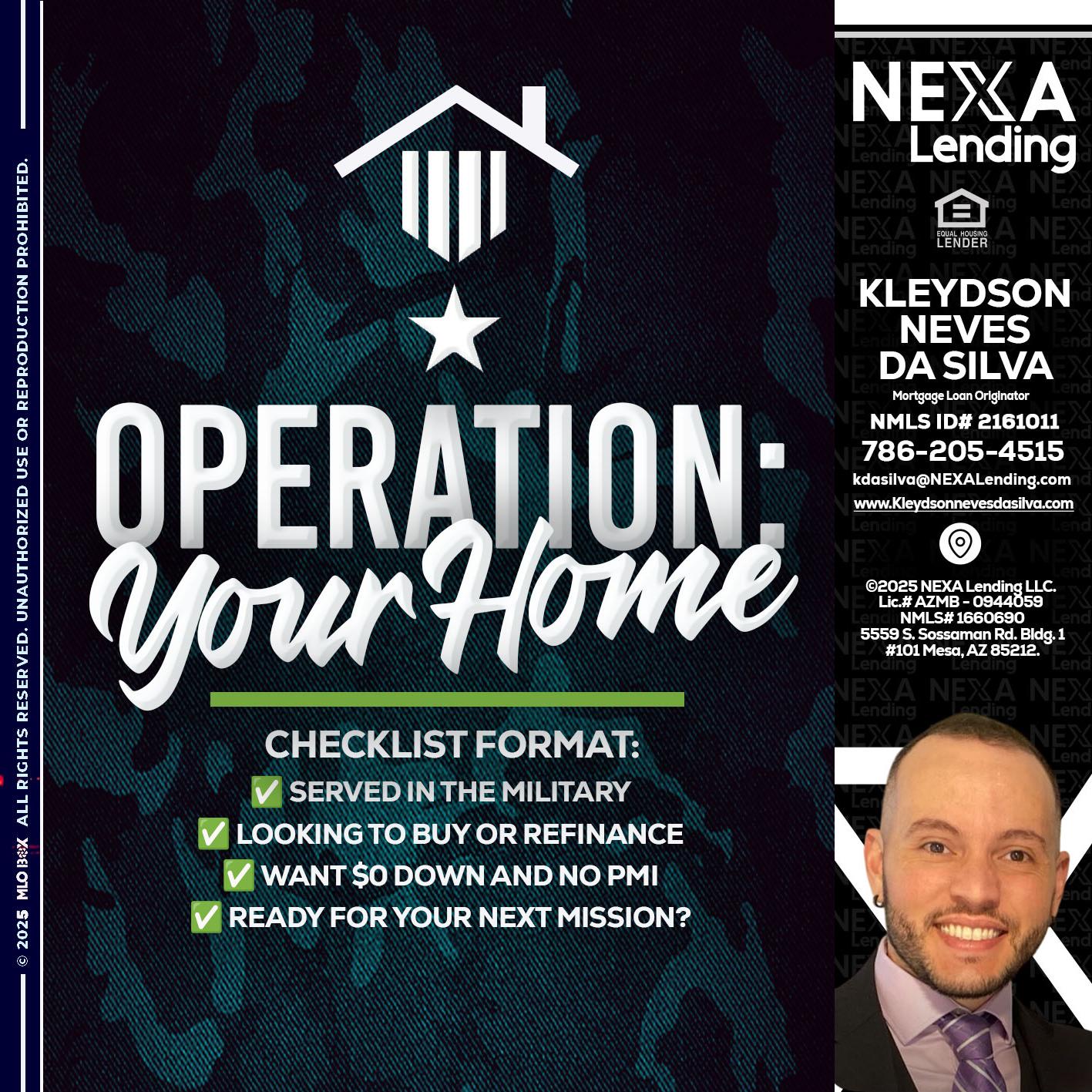 OPERATION YOUR HOME - Kleydson Neves Da Silva -Mortgage Loan Originator