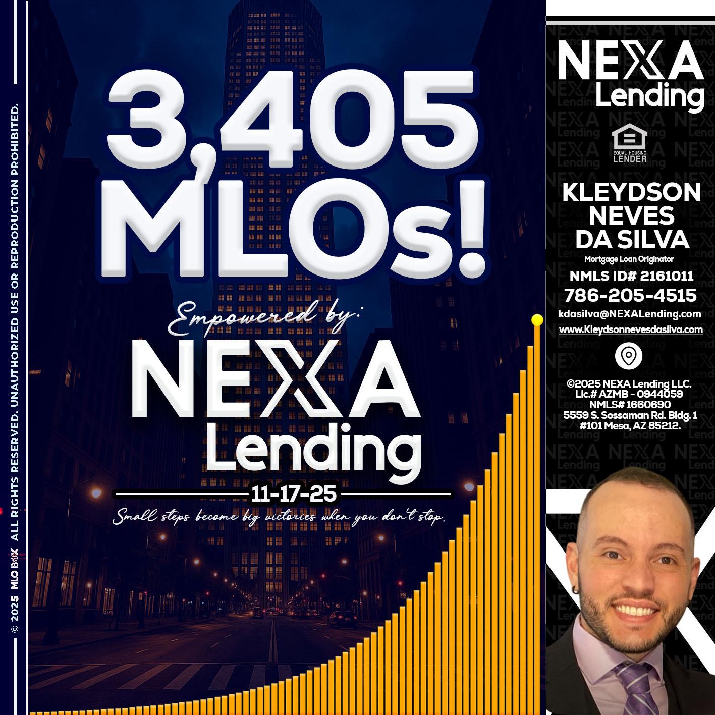 3405 MLOs - Kleydson Neves Da Silva -Mortgage Loan Originator