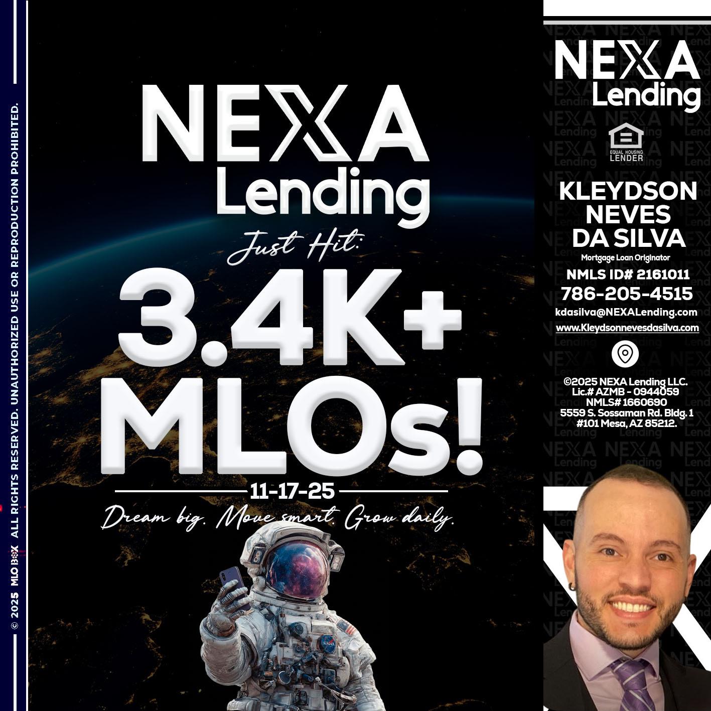 3.4K MLOs - Kleydson Neves Da Silva -Mortgage Loan Originator