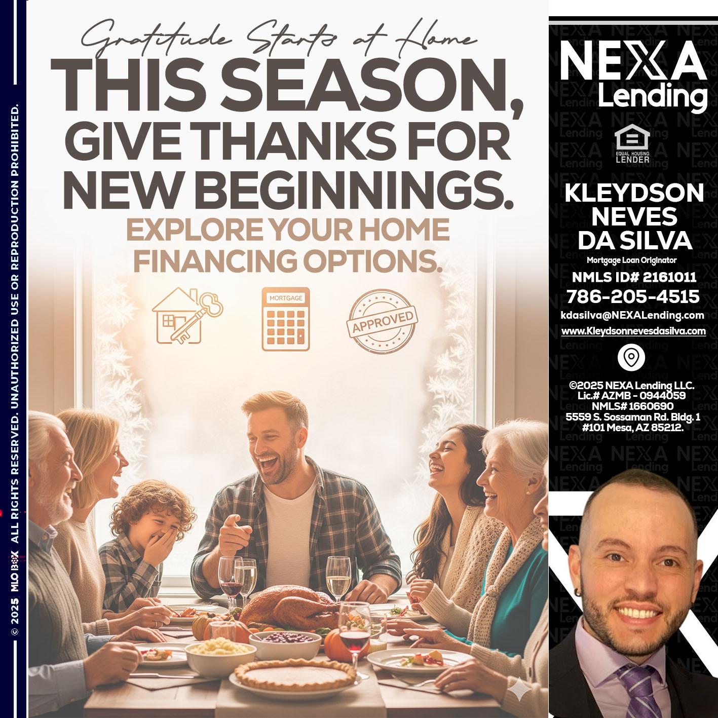 THIS SEASON - Kleydson Neves Da Silva -Mortgage Loan Originator