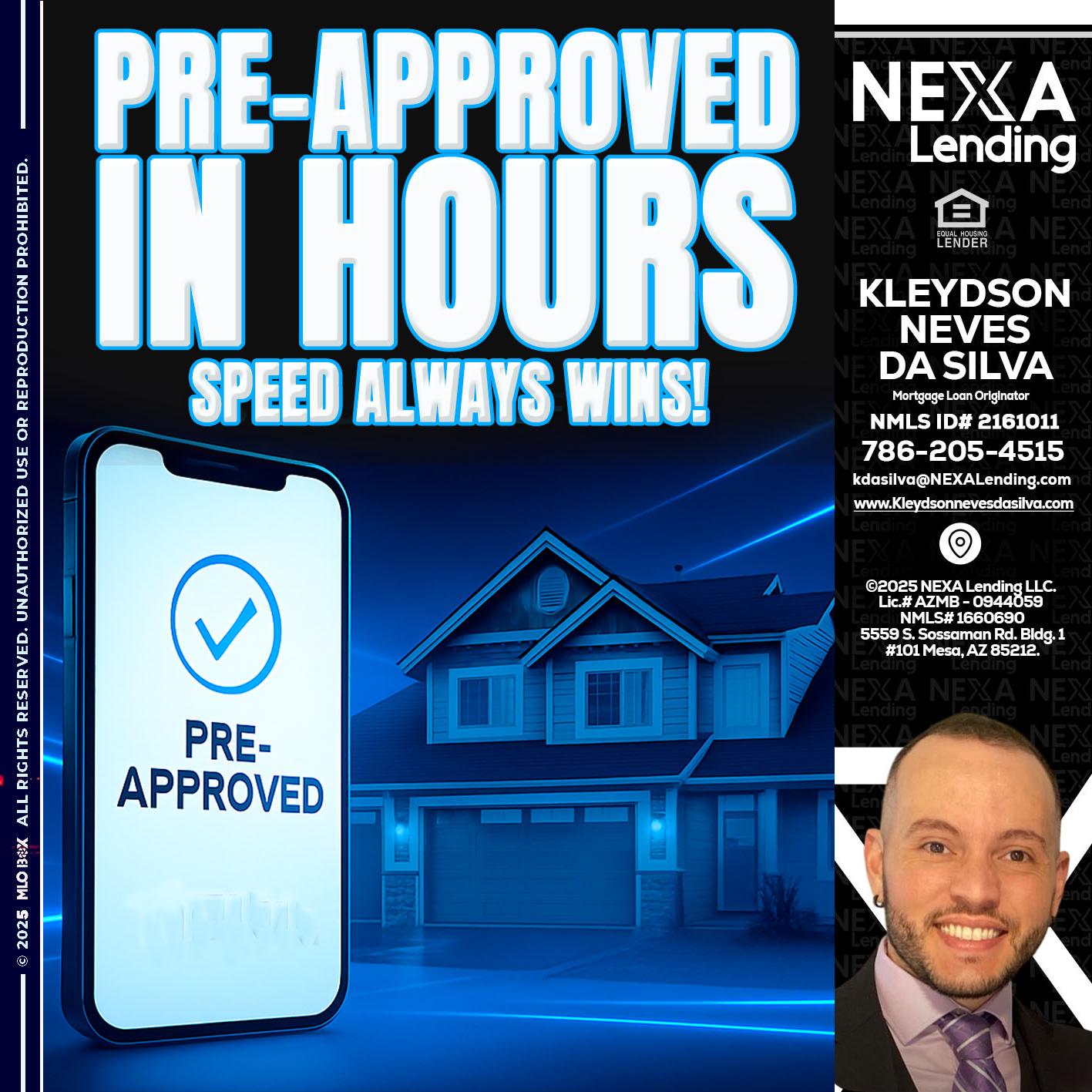 PRE - Kleydson Neves Da Silva -Mortgage Loan Originator