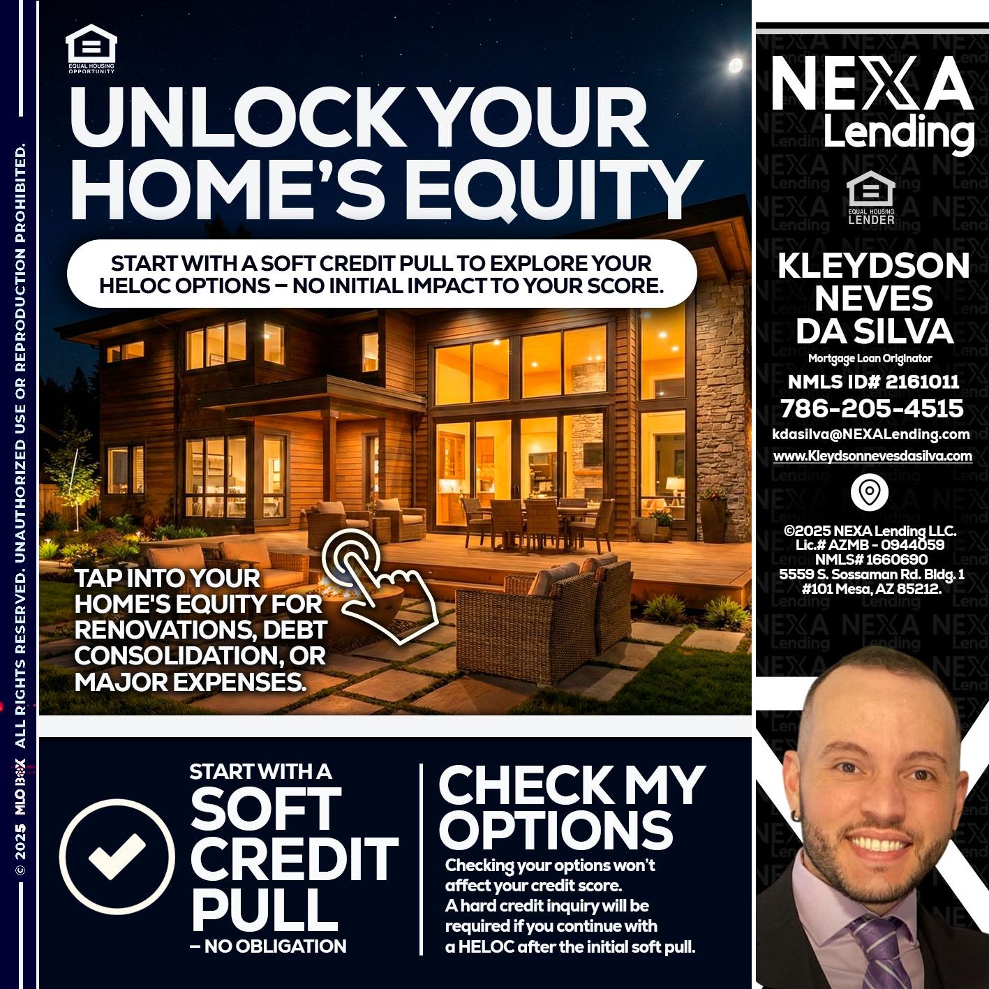 UNLOCK YOUR HOMES - Kleydson Neves Da Silva -Mortgage Loan Originator