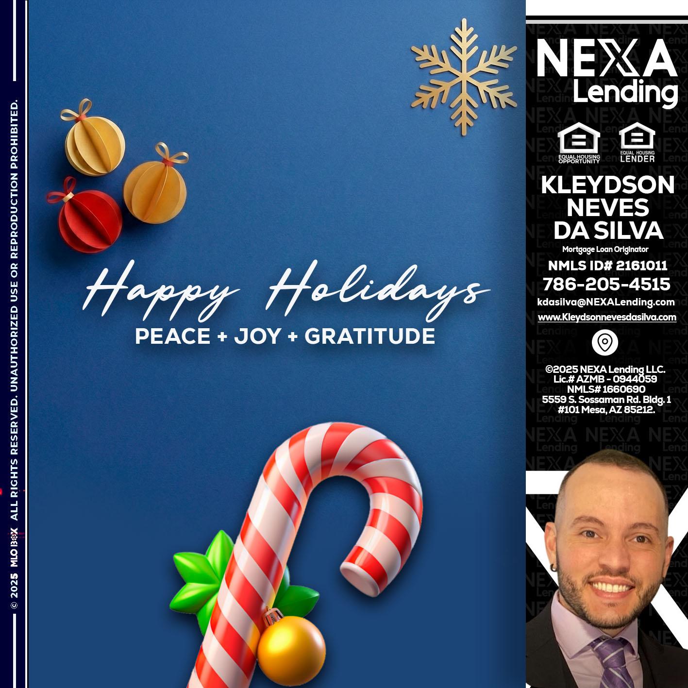 HAPPY HOLIDAYS - Kleydson Neves Da Silva -Mortgage Loan Originator