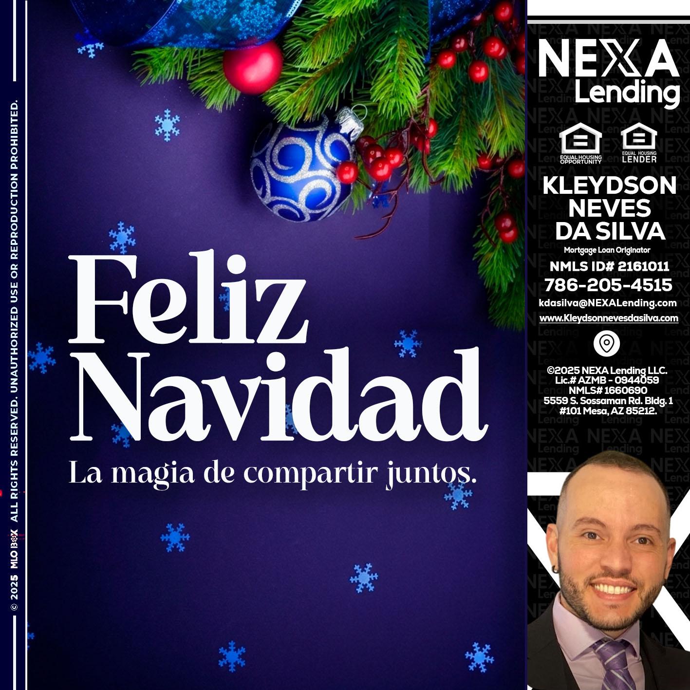 FELIZ NAVIDAD - Kleydson Neves Da Silva -Mortgage Loan Originator