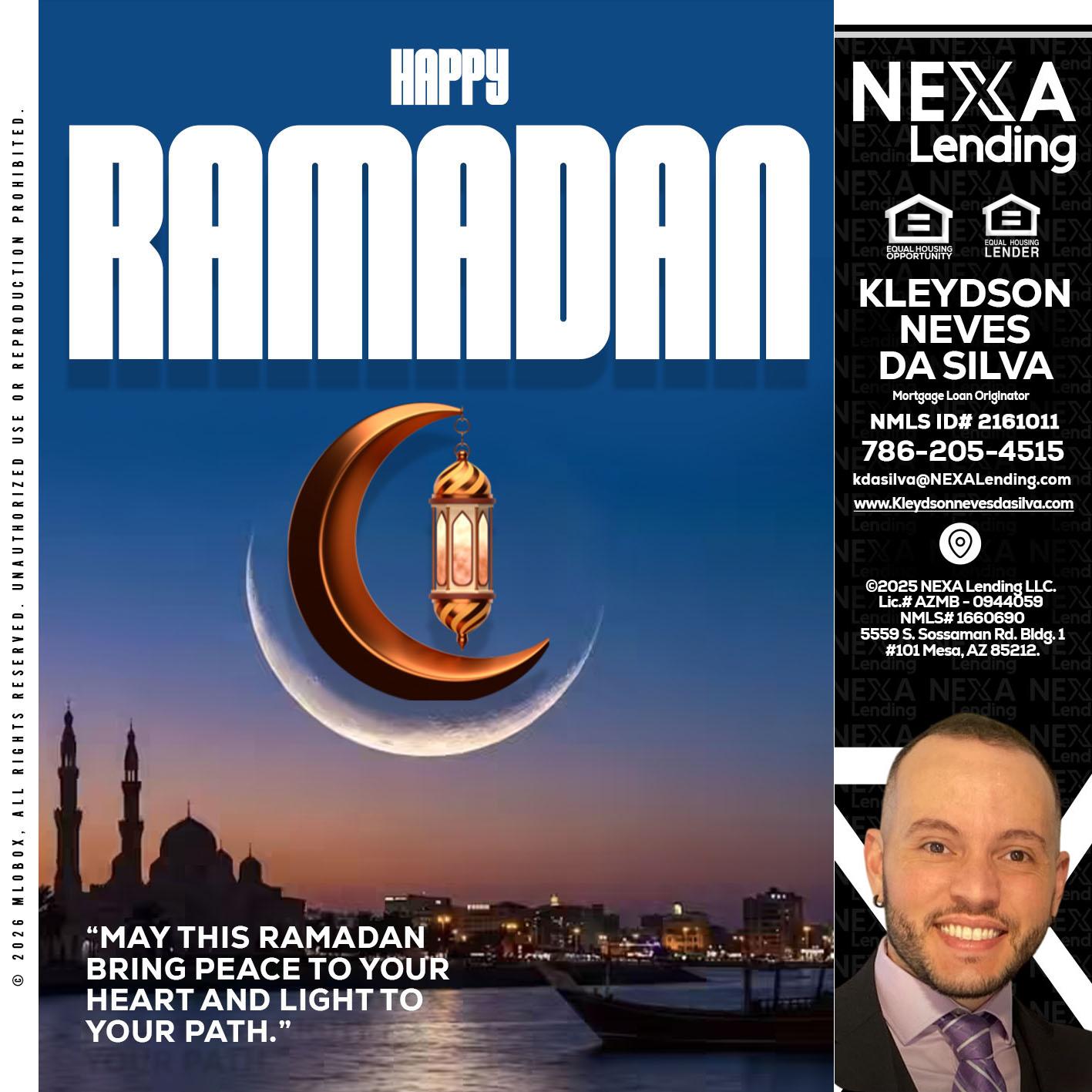 RAMADAN - Kleydson Neves Da Silva -Mortgage Loan Originator