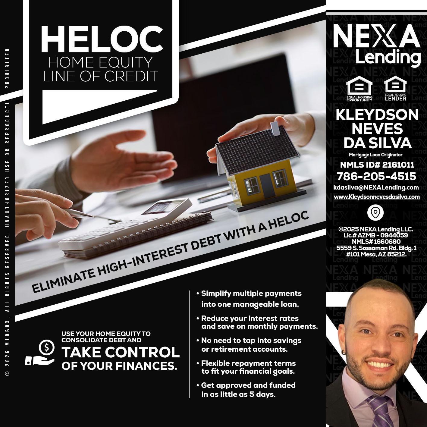 HELOC - Kleydson Neves Da Silva -Mortgage Loan Originator