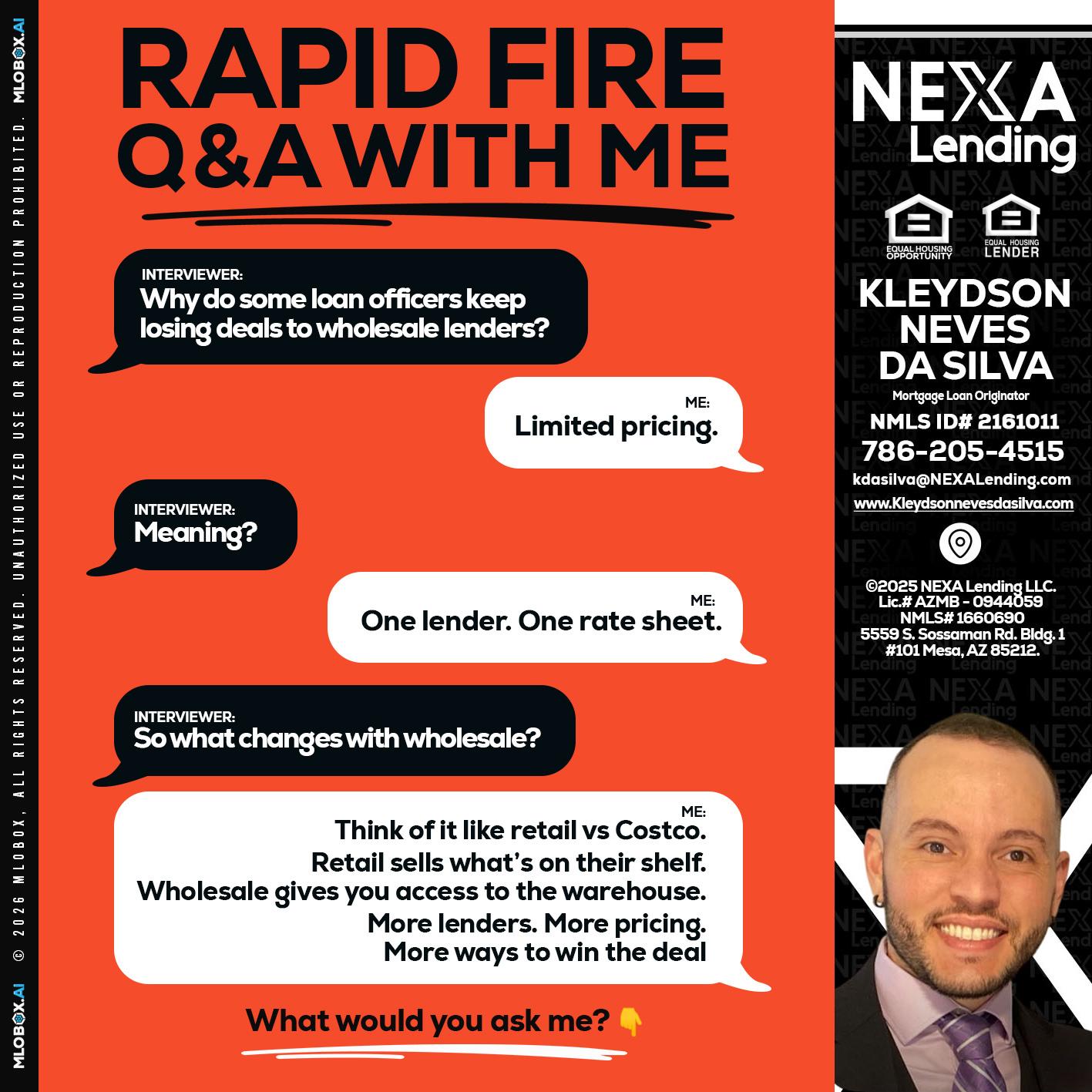 Q&A - Kleydson Neves Da Silva -Mortgage Loan Originator