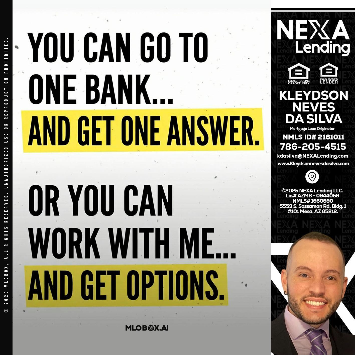 YOU CAN GO TO - Kleydson Neves Da Silva -Mortgage Loan Originator