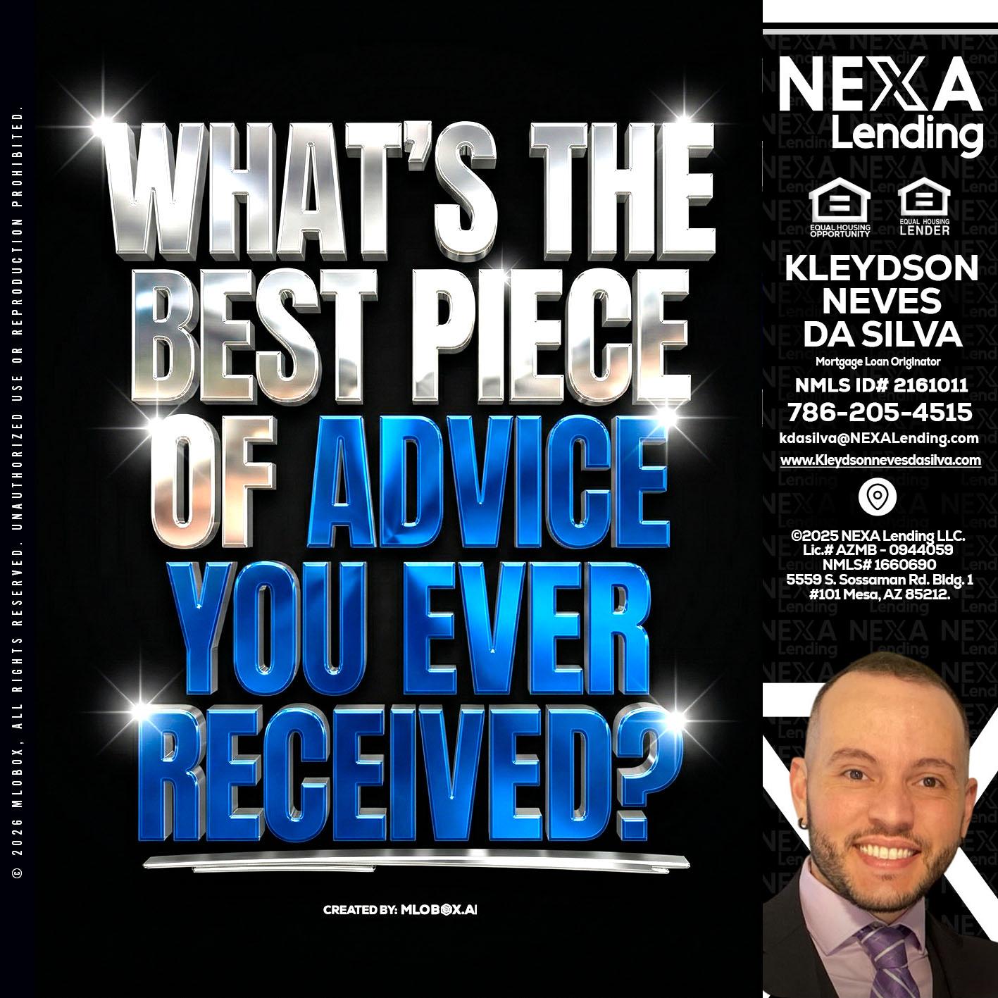 WHATS THE BEST - Kleydson Neves Da Silva -Mortgage Loan Originator