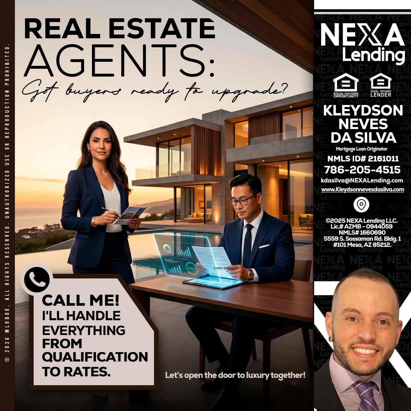 REAL ESTATE AGENTS - Kleydson Neves Da Silva -Mortgage Loan Originator