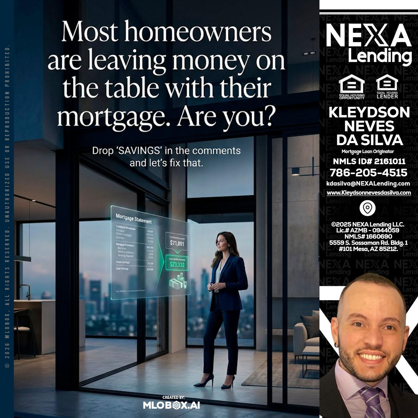 MOST OWNERS - Kleydson Neves Da Silva -Mortgage Loan Originator