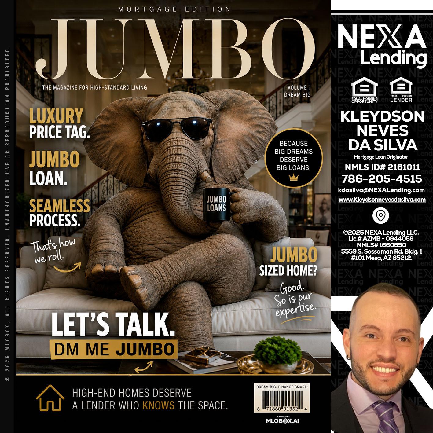JUMBO LOANS - Kleydson Neves Da Silva -Mortgage Loan Originator