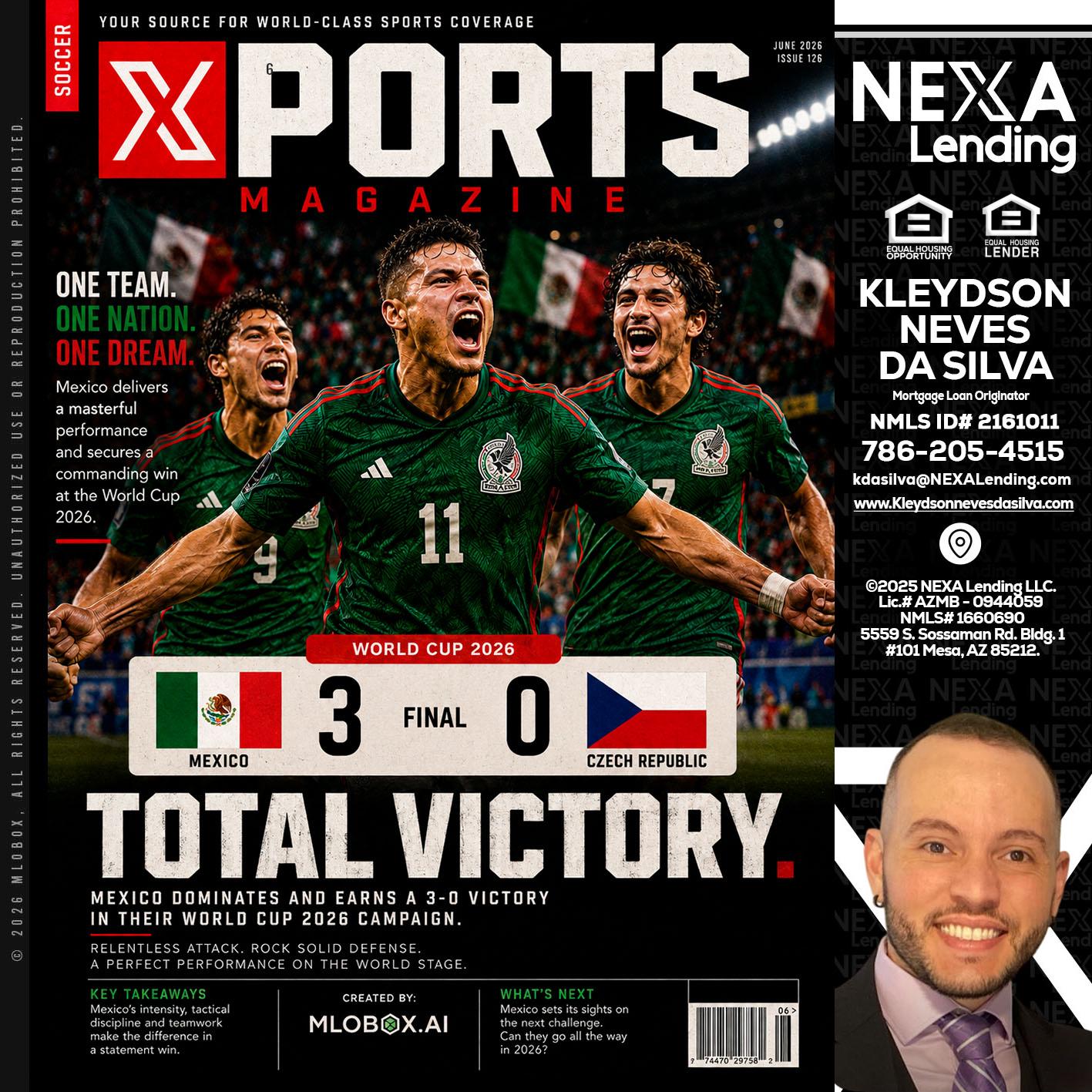 World Cup 2026 MEX 1-0 CZECH - Kleydson Neves Da Silva -Mortgage Loan Originator
