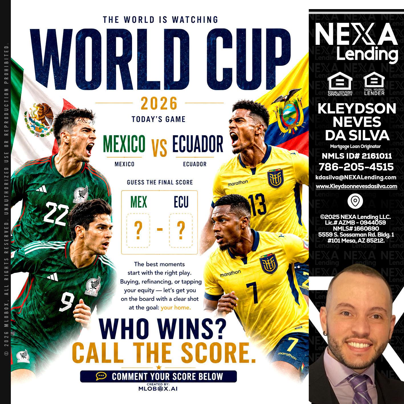 WORLD CUP 2026 - Kleydson Neves Da Silva -Mortgage Loan Originator