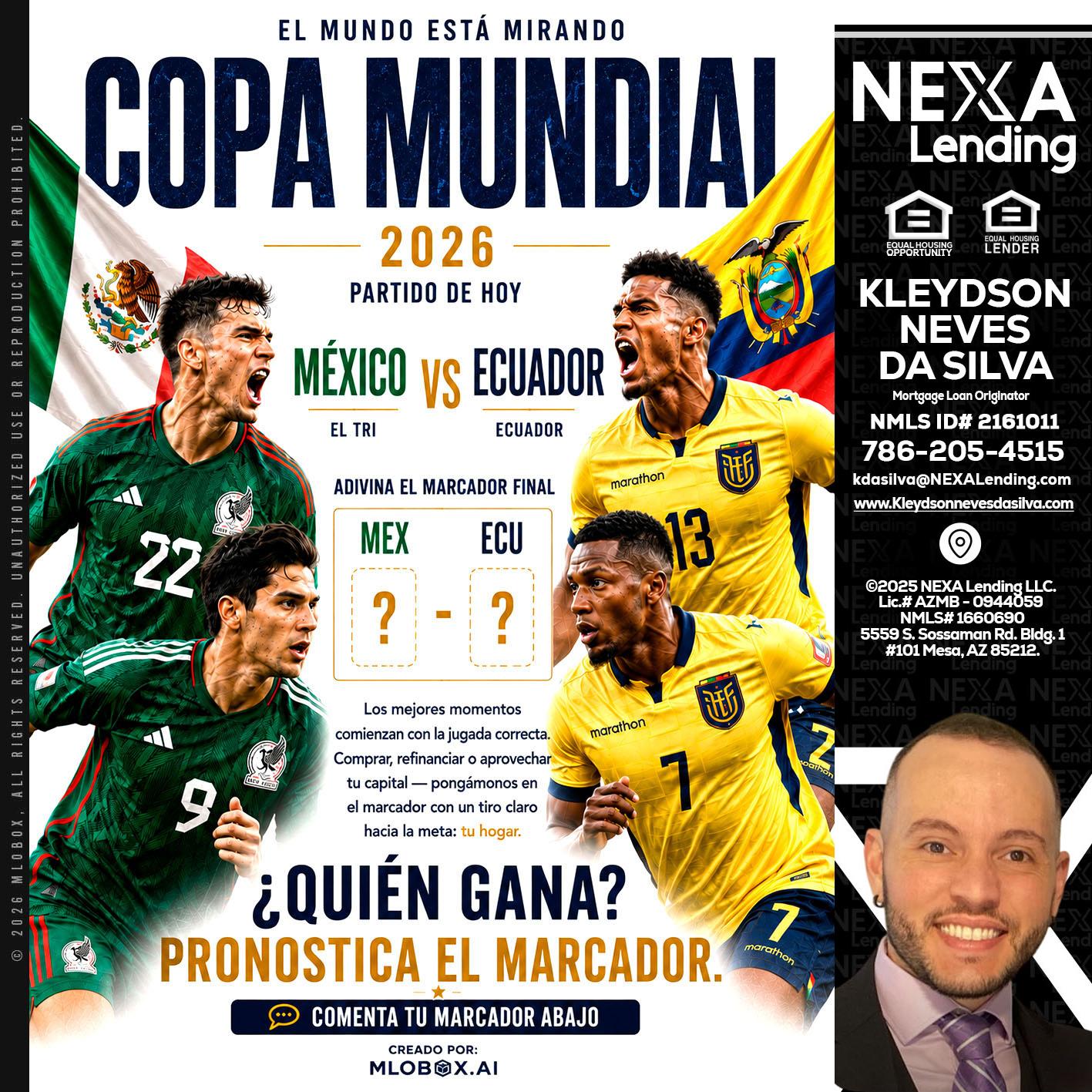 COPA MUNDIAL 2026 - Kleydson Neves Da Silva -Mortgage Loan Originator