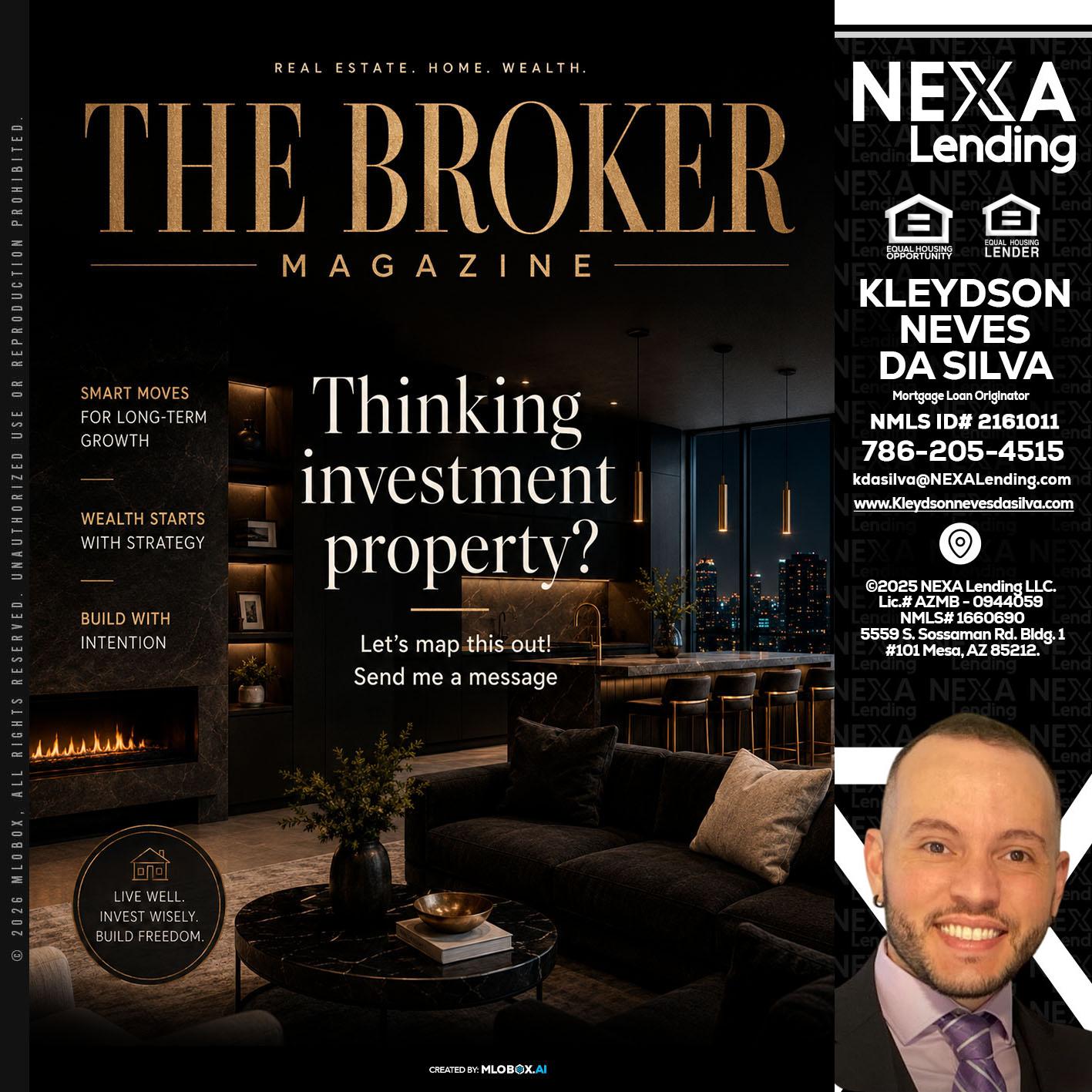 THE BROKER - Kleydson Neves Da Silva -Mortgage Loan Originator