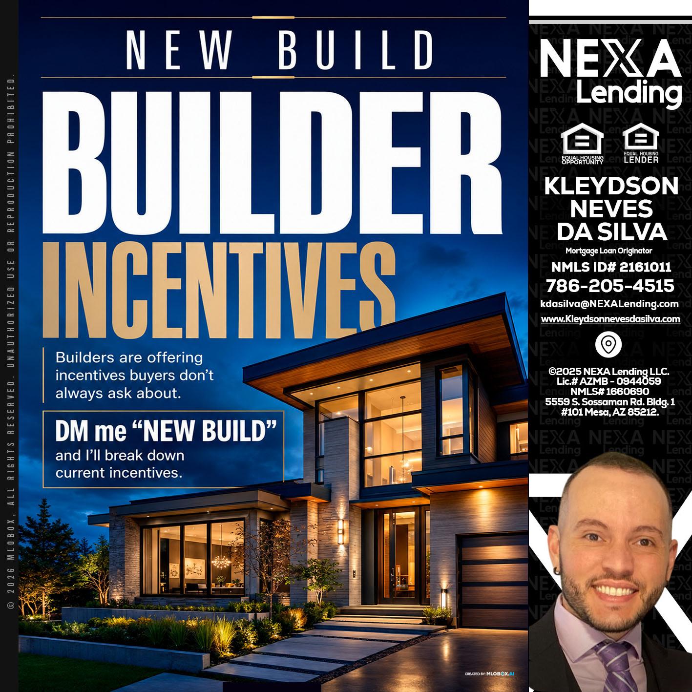 NEW BUILDER - Kleydson Neves Da Silva -Mortgage Loan Originator