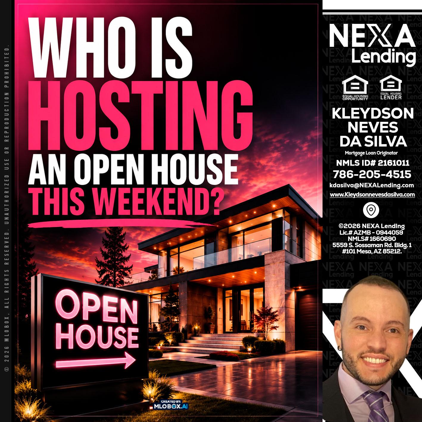 who's is hosting - Kleydson Neves Da Silva -Mortgage Loan Originator