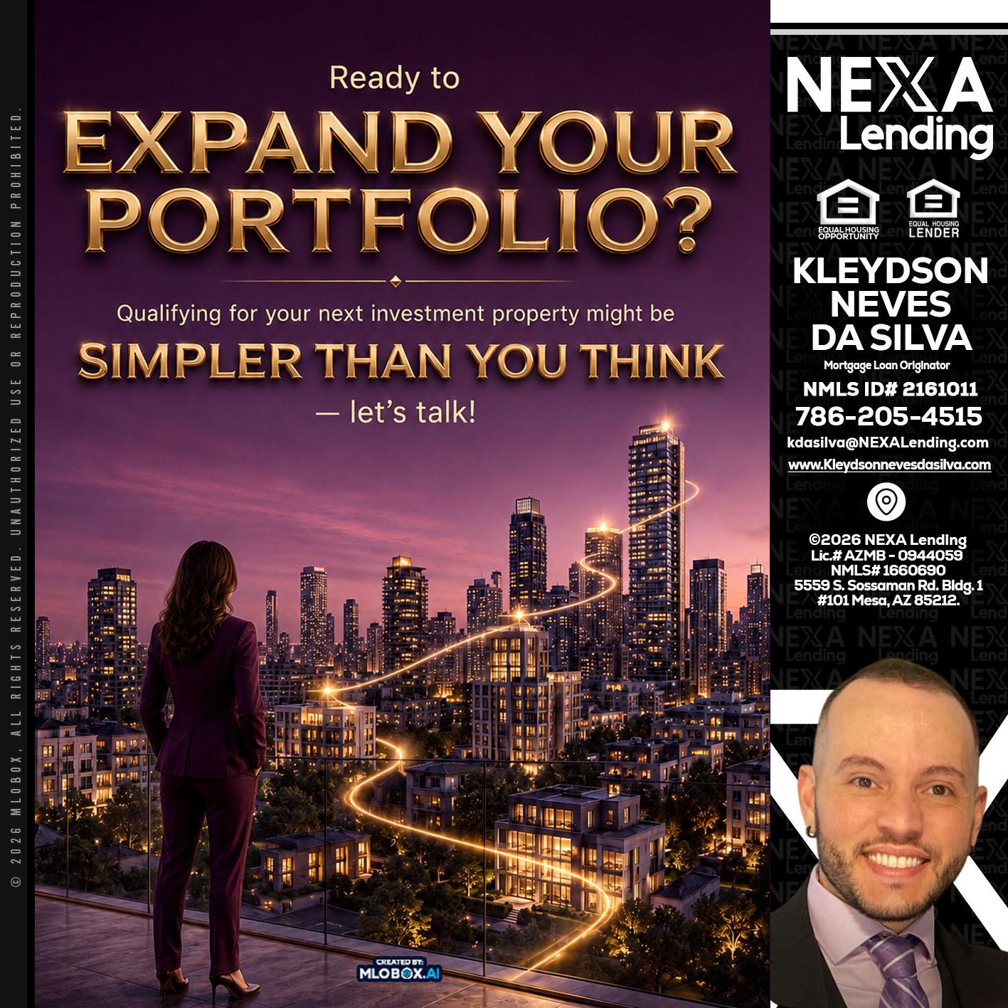 EXPAND YOUR PORTFOLIO - Kleydson Neves Da Silva -Mortgage Loan Originator