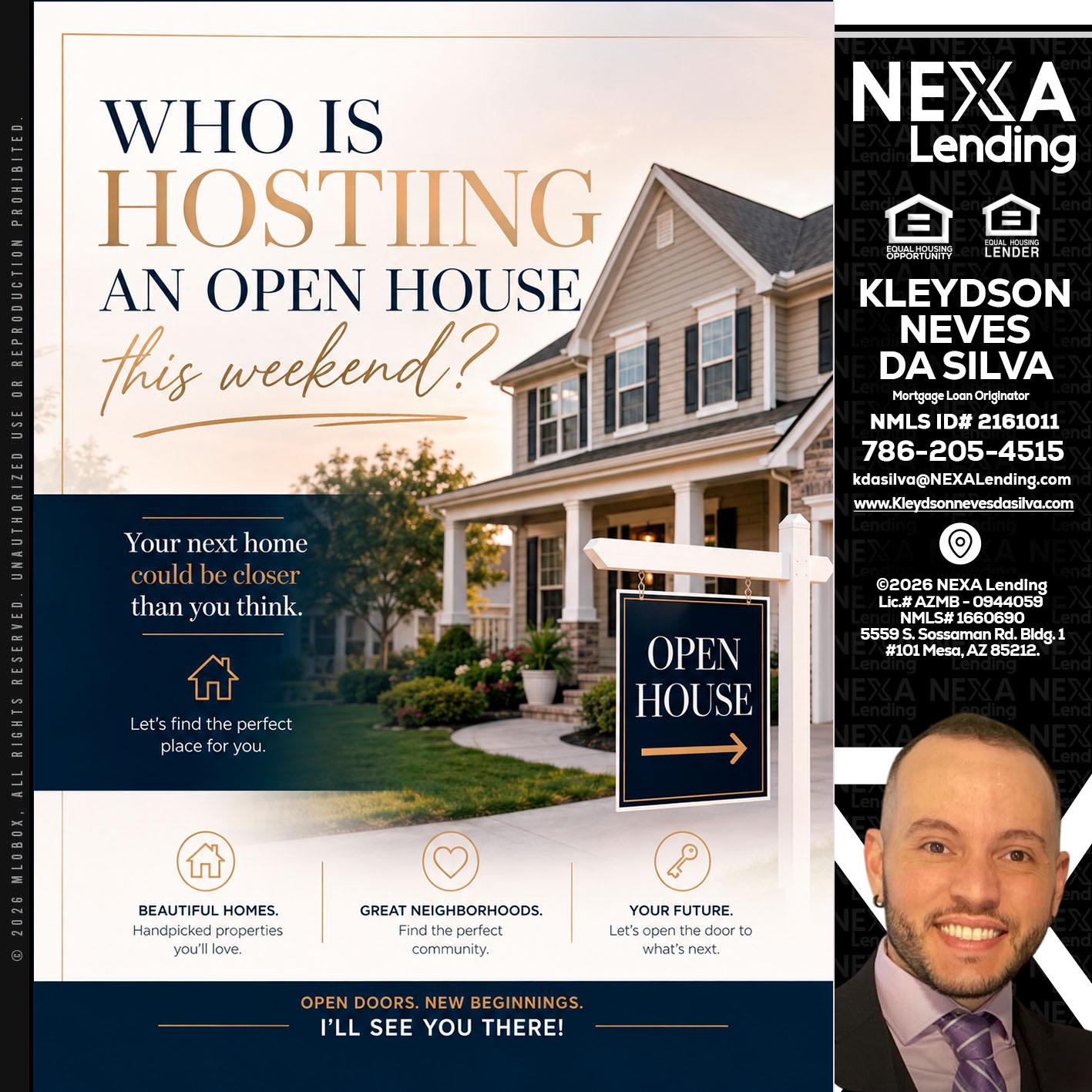 WHOS HOSTING - Kleydson Neves Da Silva -Mortgage Loan Originator