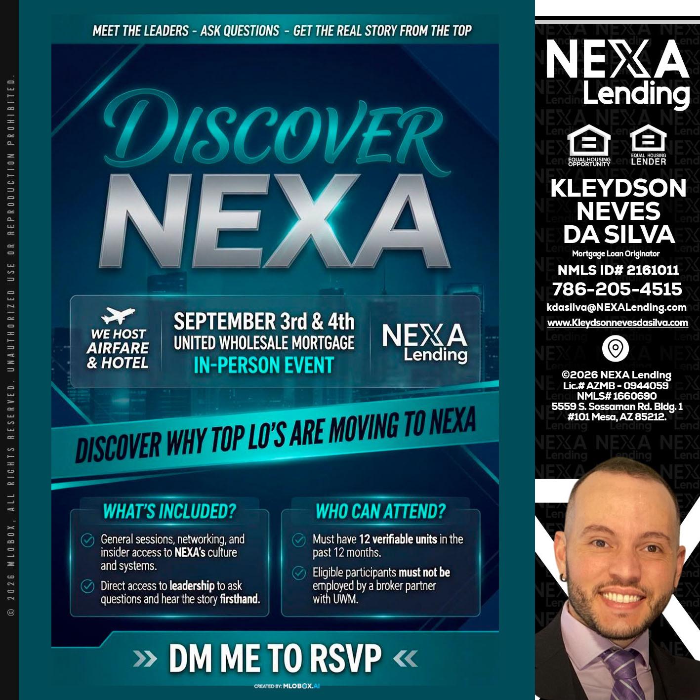 DISCOVER NEXA - Kleydson Neves Da Silva -Mortgage Loan Originator