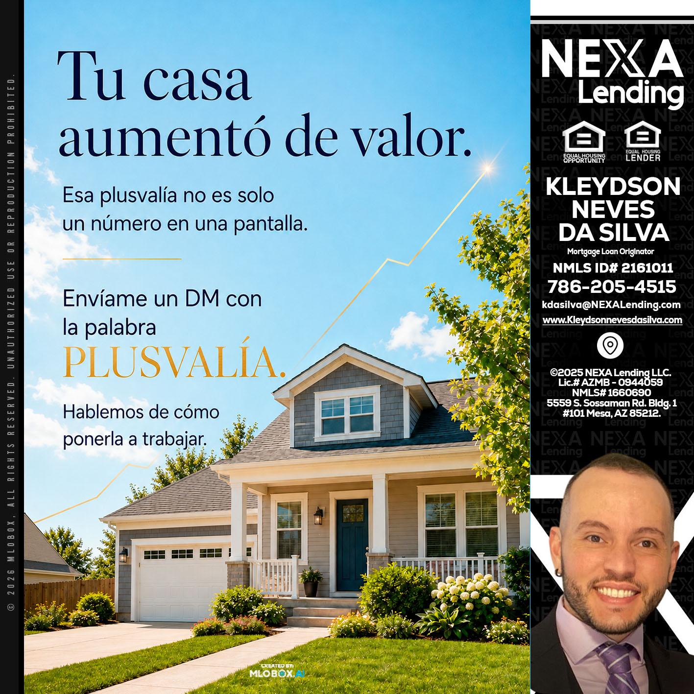 tu casa aumento - Kleydson Neves Da Silva -Mortgage Loan Originator