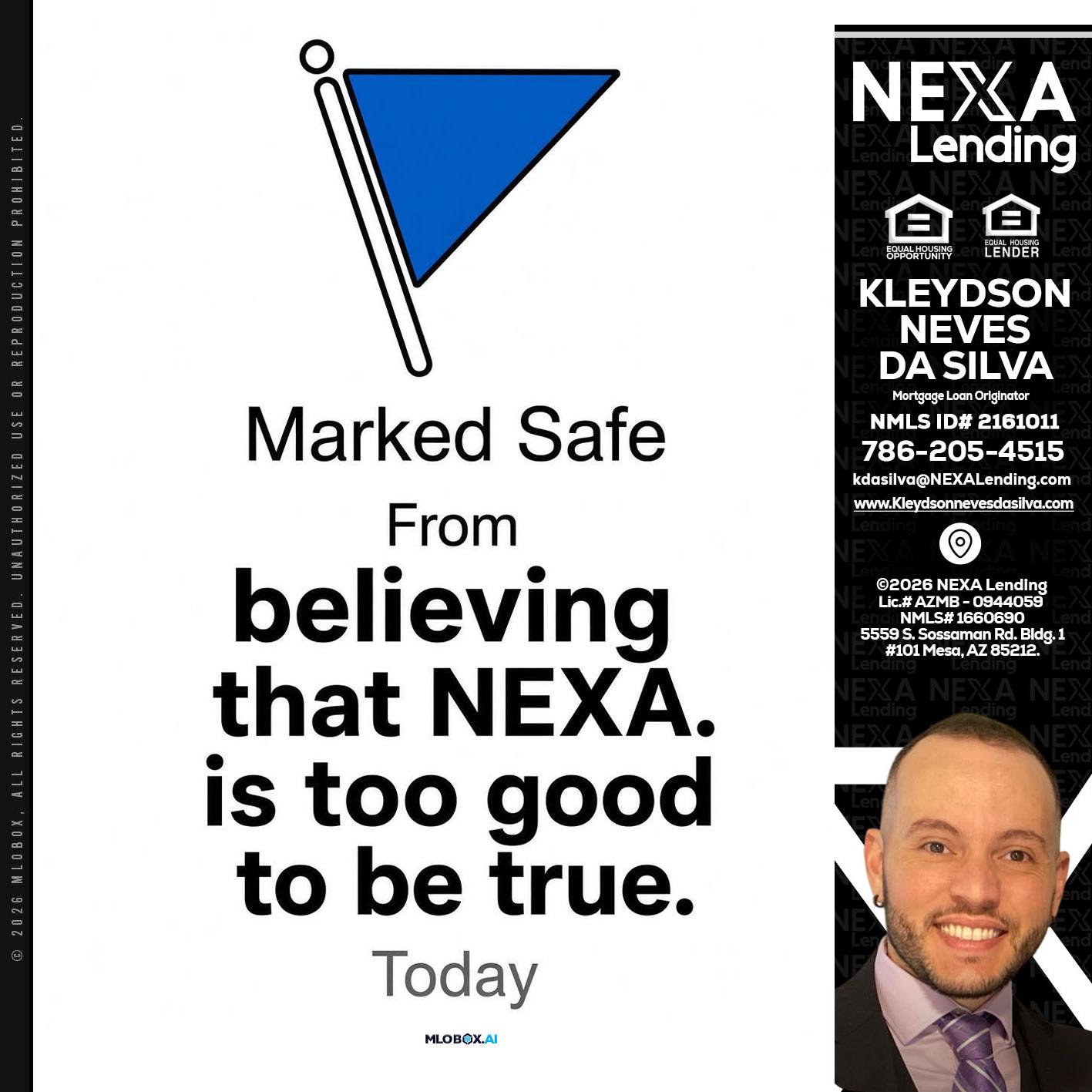 MARKED SAFE - Kleydson Neves Da Silva -Mortgage Loan Originator